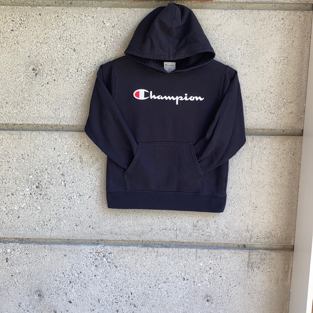Kids L Champion Kids Classic Black Hoody